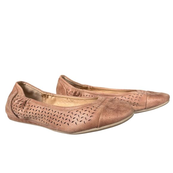 Report tannish brown ballet vika flats slip on cut out design women's 6 1/2 - Picture 1 of 10